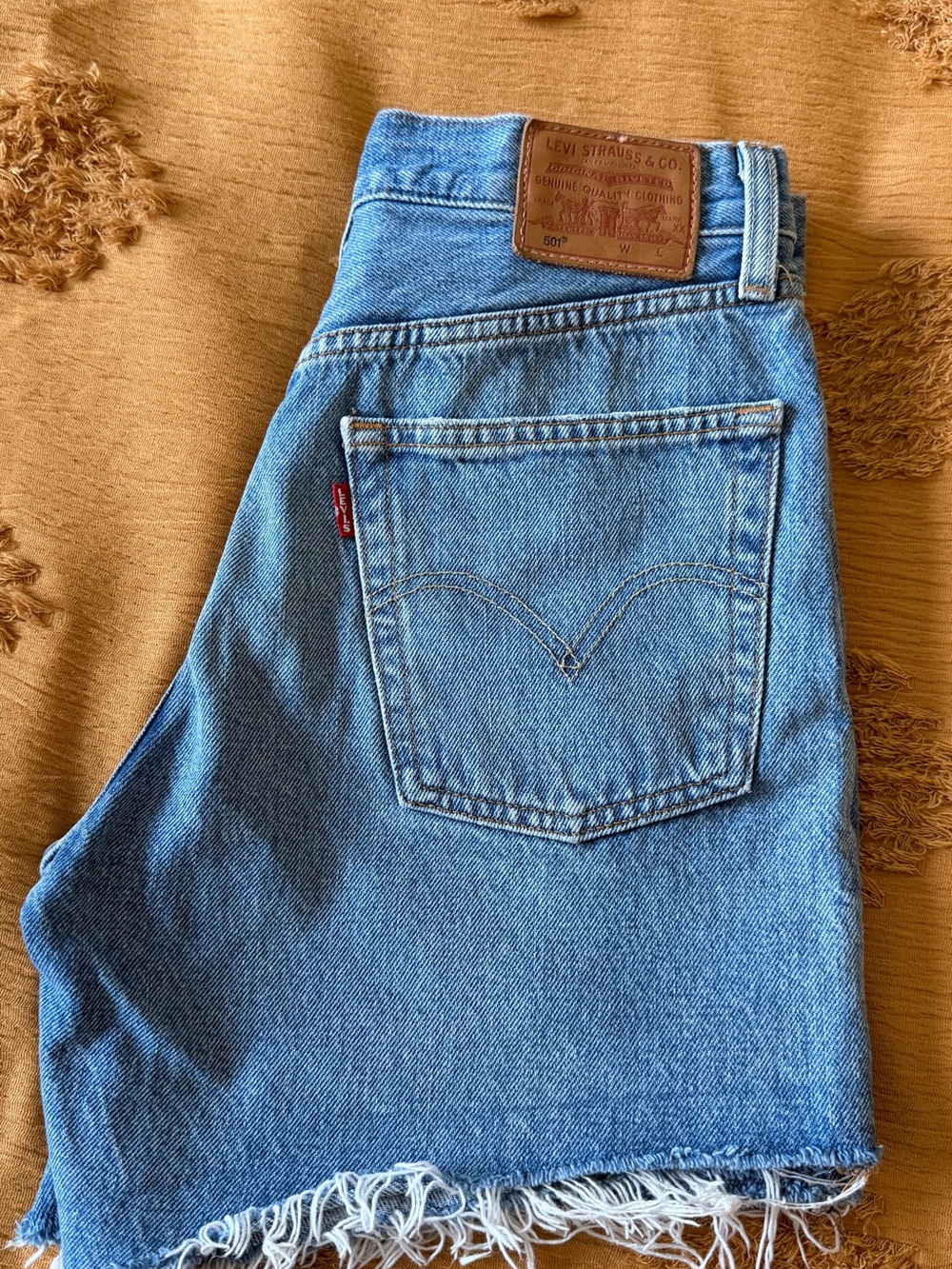 Levi's 501 Denim Cutoff Short with Frayed Hem